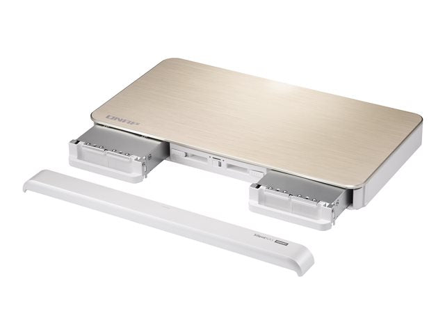 QNAP HS-453DX-8G 4-устройство NAS без вентилатор Intel Celeron J4105 8GB DDR4 2x 2,5 инча/3,5 инча SATA HDD отделение + 2x M.2 2280 SATA SSD слота