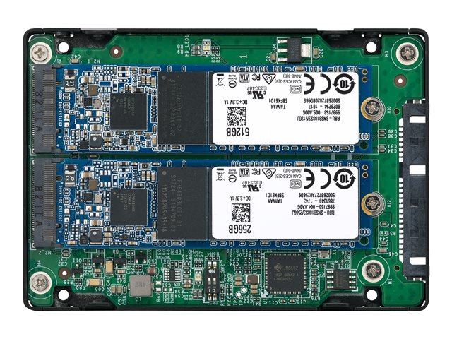 QNAP 2,5 инча SATA към двоен M.2 2280 SATA адаптер за устройство хардуер RAID 0/1 JBOD Индивидуални дискови режими