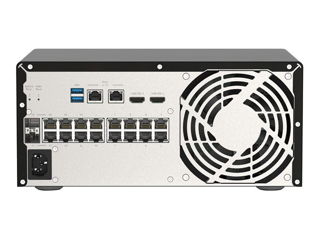QNAP QGD-3014-16PT J4125 4x 3,5 инча HDD 2xM.2 SATA SSD 2xUSB3.0 14x 1GbE RJ45 PoE портове 2x 1GbE SFP/RJ45 комбиниран PoE
