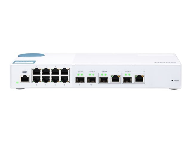 QNAP QSW-M408-2C 8 порта 1Gbps 2 порта 10G SFP+/ NBASE-T Combo 2 порта 10G SFP+ Уеб управляван комутатор