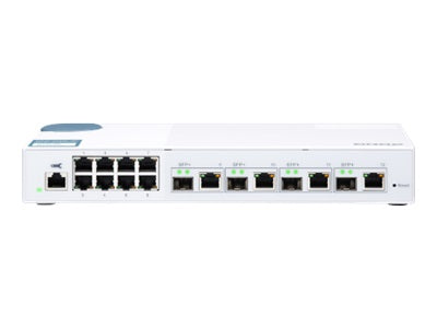 QNAP QSW-M408-4C 8 порта 1Gbps 4 порта 10G SFP+/NBASE-T комбиниран уеб управляван комутатор