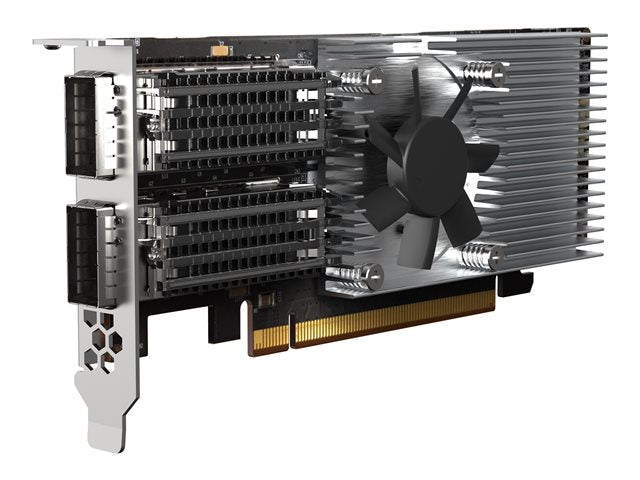 QNAP Dual-port QSFP28 100GbE мрежова разширителна карта нископрофилен форм фактор PCIe Gen4 x16