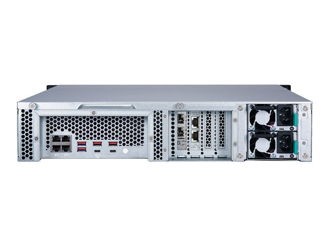 QNAP TS-h1283XU-RP-E2236-128G 12-bay QTS hero Xeon E-2236 3.4Ghz 128GB RAM 4x1GbE 4x10Gb 2x300W