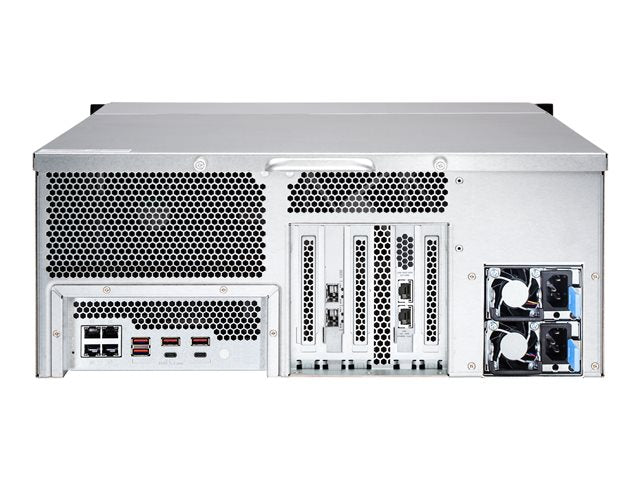 QNAP 24-Bay 4U Rackmount NAS Intel Xeon E-2236 6 ядра/12 нишки 3.4GHz процесор 128GB ECC DDR4 24x2.5inch/3.5inch SATA