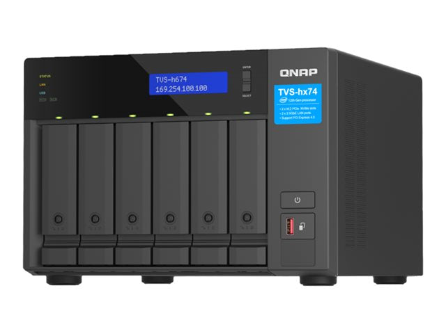 QNAP TVS-H674-I5-32G 6-bay QuTS hero NAS Intel Core i5-12400 6-core/12-thread до 4.6GHz 32GB SO-DIMM