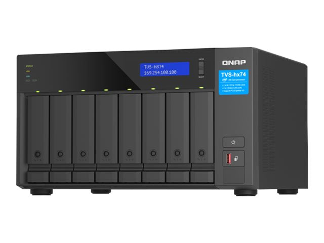 QNAP TVS-H874-I5-32G 8-bay QuTS hero NAS Intel Core i5-12400 6-core/12-thread до 4.6GHz 32GB SO-DIMM