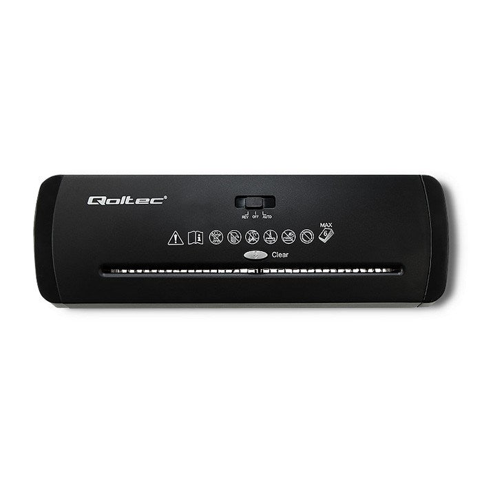 Qoltec 50320 шредер за хартия Раздробяване на ленти 72 dB 22 см Черен