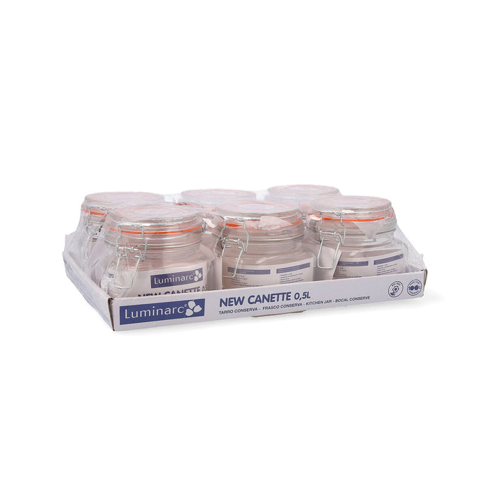 Стъклен Буркан Quid New Canette Прозрачен Cтъкло (0,5L) (Pack 6x)