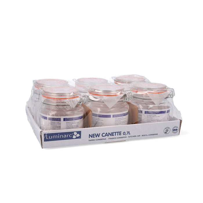 Стъклен Буркан Quid New Canette Прозрачен Cтъкло (0,7L) (Pack 6x)