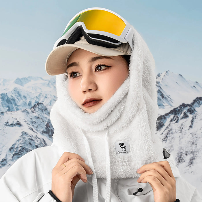 Qunature Arctic Velvet Ski Balaclava Размер L - Бяла