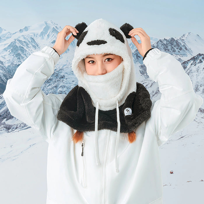 Ски балаклава Qunature Panda за деца/възрастни, размер L - черно/бяло