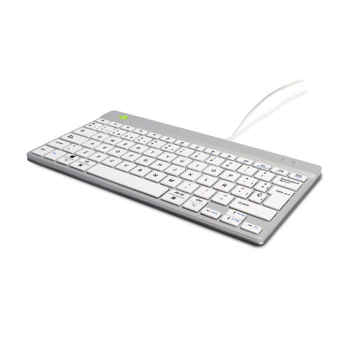 Клавиатура R-Go RGOCOESWDWH Бял Испанска Qwerty