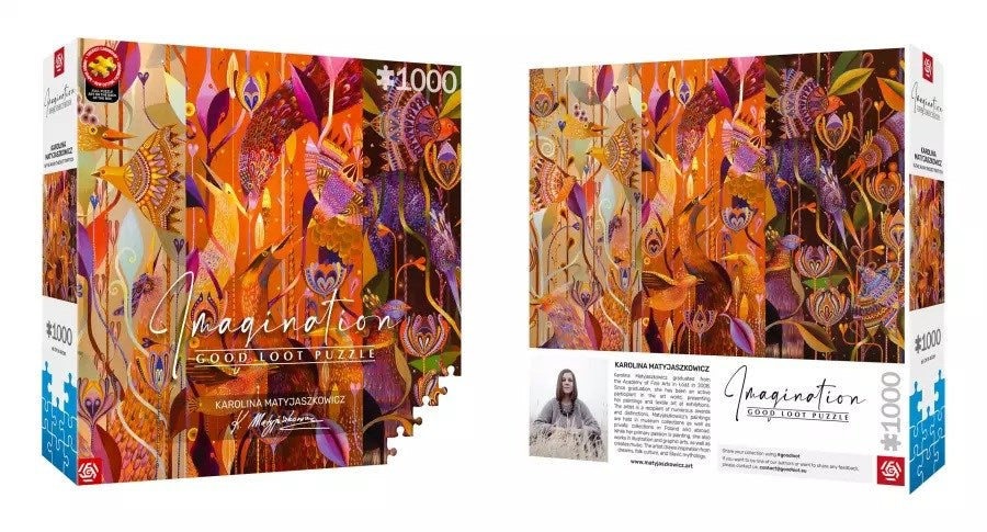 Good Loot Пъзел с въображение: Karolina Matyjaszkowicz - В птичия гъсталак Триптих, 1000 елемента