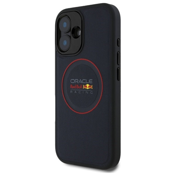 Твърд кожен калъф Red Bull RBHMP16M24PUILVR с Red Ring MagSafe за iPhone 16 Plus 6.7", морско син