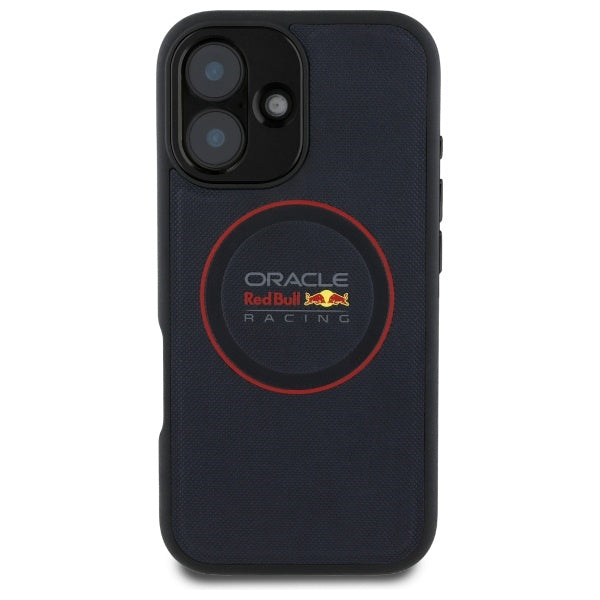 Твърд кожен калъф Red Bull RBHMP16M24PUILVR с Red Ring MagSafe за iPhone 16 Plus 6.7", морско син