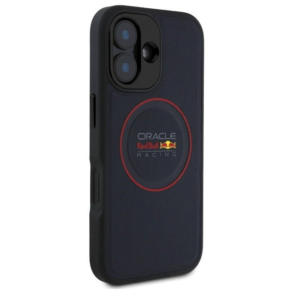 Твърд кожен калъф Red Bull RBHMP16M24PUILVR с Red Ring MagSafe за iPhone 16 Plus 6.7", морско син