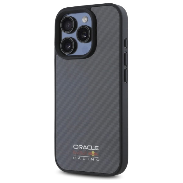 Твърд калъф Red Bull RBHMP16X24CFILSK Carbon Fiber Shiny Logo MagSafe за iPhone 16 Pro Max 6.9", черен
