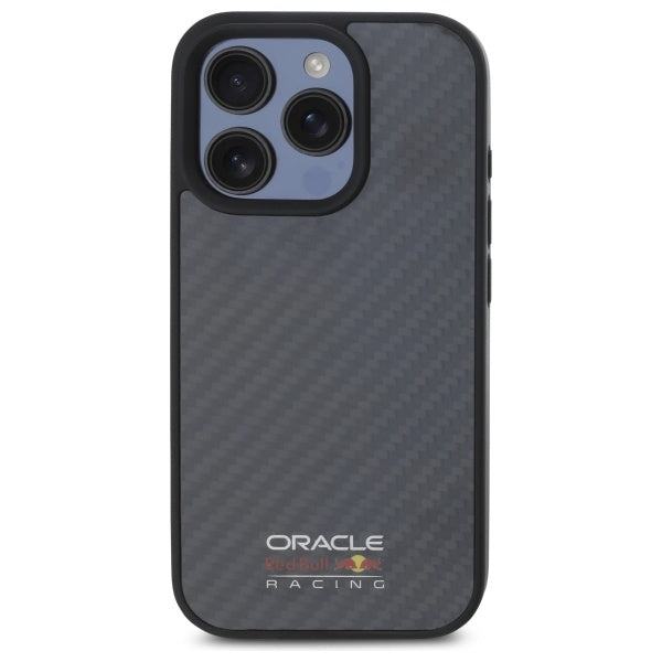 Твърд калъф Red Bull RBHMP16X24CFILSK Carbon Fiber Shiny Logo MagSafe за iPhone 16 Pro Max 6.9", черен