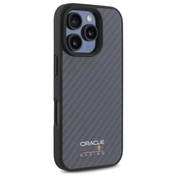 Твърд калъф Red Bull RBHMP16X24CFILSK Carbon Fiber Shiny Logo MagSafe за iPhone 16 Pro Max 6.9", черен