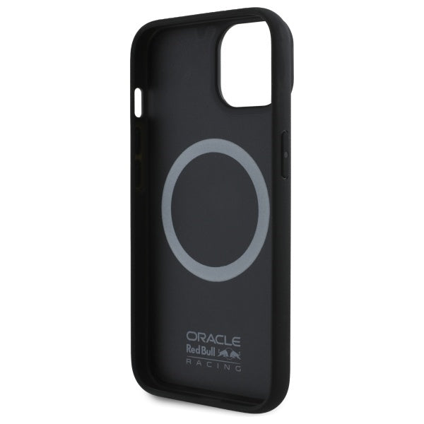 Твърд калъф Red Bull Carbon Fiber Power Bar MagSafe за iPhone 14 6.1", черен