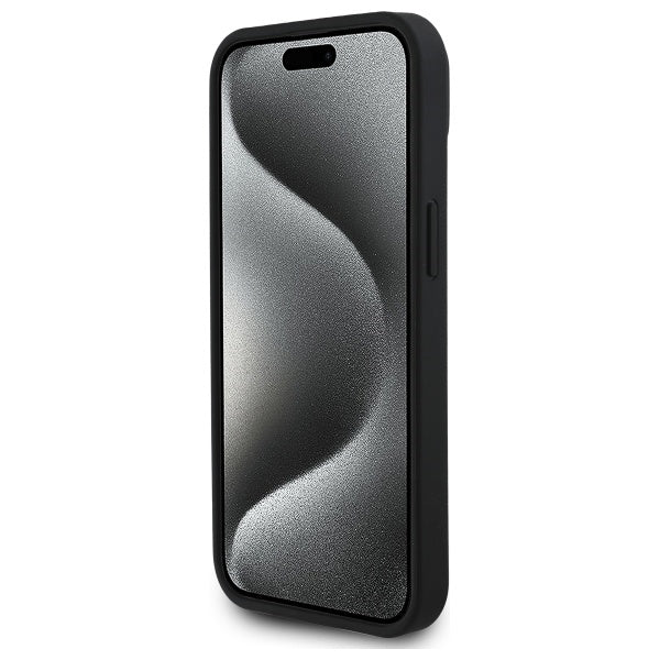 Твърд калъф Red Bull RBHMP15S24CFGSMK Carbon Fiber Power Bar MagSafe за iPhone 15 6.1", черен