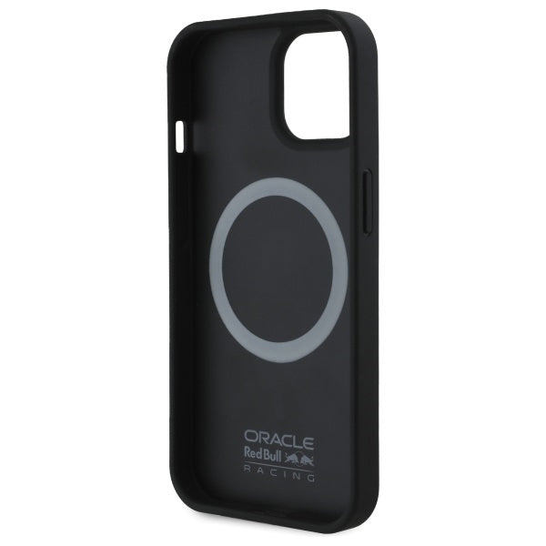 Твърд калъф Red Bull RBHMP15S24CFGSMK Carbon Fiber Power Bar MagSafe за iPhone 15 6.1", черен