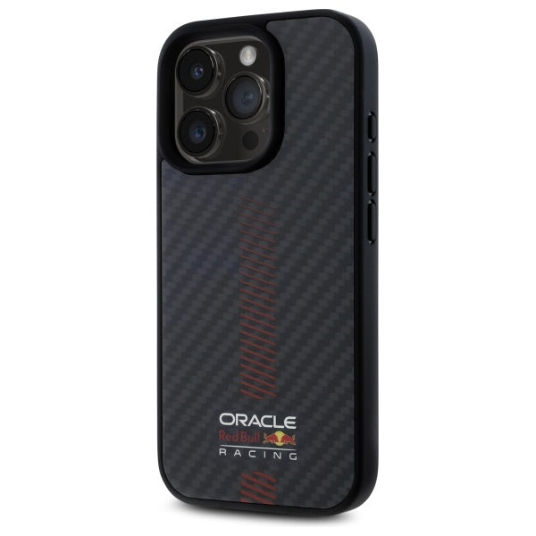 Твърд калъф Red Bull RBHMP15X24CFGSMK Carbon Fiber Power Bar MagSafe за iPhone 15 Pro Max 6.7", черен
