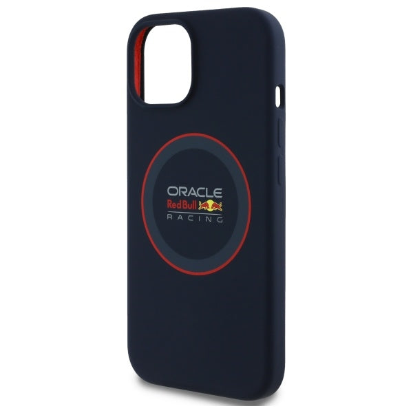 Силиконов твърд калъф Red Bull RBHMP14S24SIILVR MagSafe с Red Ring за iPhone 14 6.1", тъмносин