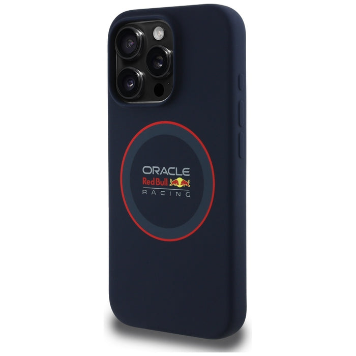 Силиконов твърд калъф Red Bull RBHMP16X24SIILVR MagSafe с Red Ring за iPhone 16 Pro Max 6.9", морско син