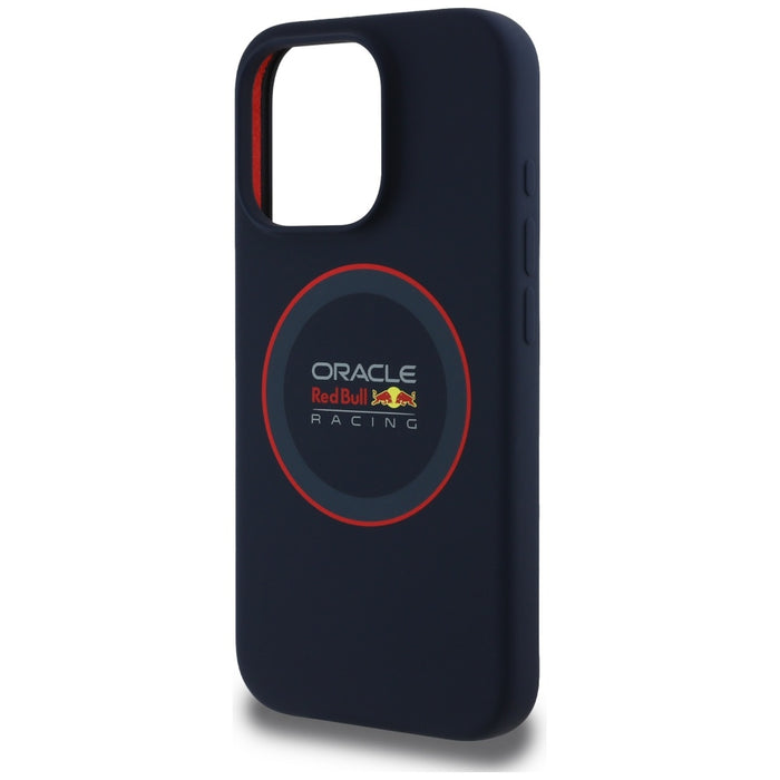 Силиконов твърд калъф Red Bull RBHMP16X24SIILVR MagSafe с Red Ring за iPhone 16 Pro Max 6.9", морско син