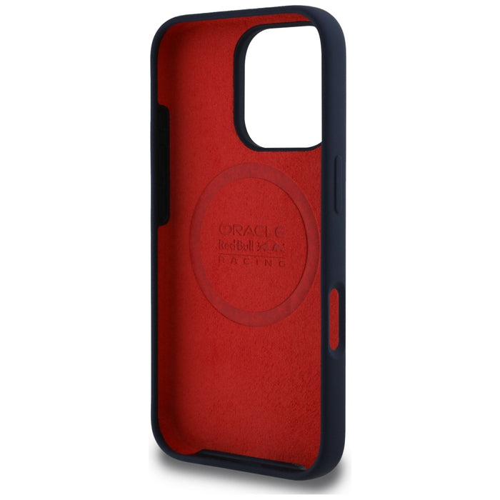 Силиконов твърд калъф Red Bull RBHMP16X24SIILVR MagSafe с Red Ring за iPhone 16 Pro Max 6.9", морско син