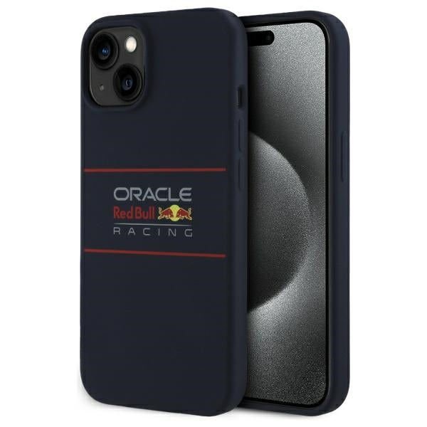 Силиконов твърд калъф Red Bull RBHMP14S24SIHSRV MagSafe за iPhone 14 6.1", тъмносин