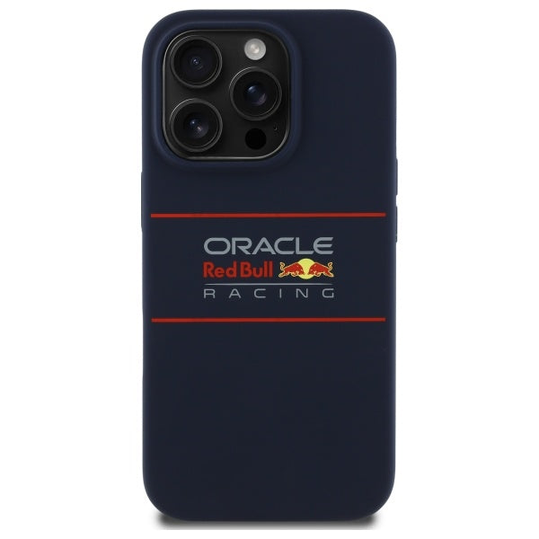 Силиконов твърд калъф Red Bull RBHMP14L24SIHSRV MagSafe за iPhone 14 Pro 6.1", морско синьо с хоризонтален логотип