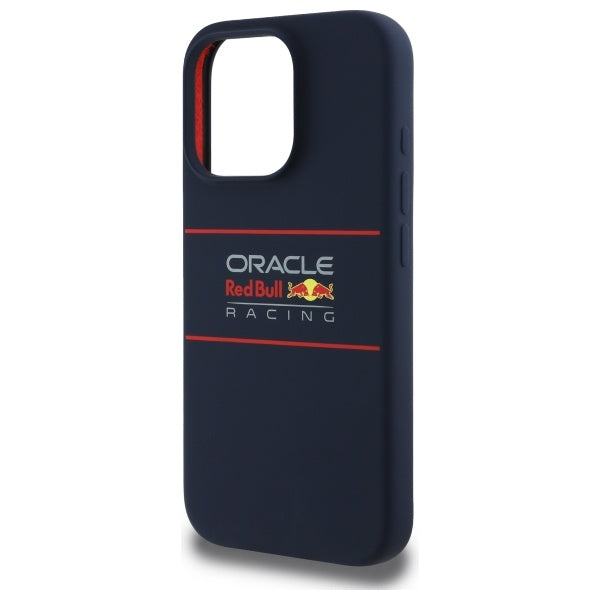 Силиконов твърд калъф Red Bull RBHMP16L24SIHSRV MagSafe за iPhone 16 Pro 6.3", темносин с хоризонтален логотип