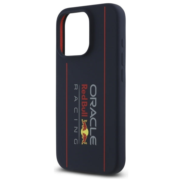 Силиконов калъф Red Bull RBHMP16X24SIOLRV Vertical Logo MagSafe за iPhone 16 Pro Max 6.9", тъмносин