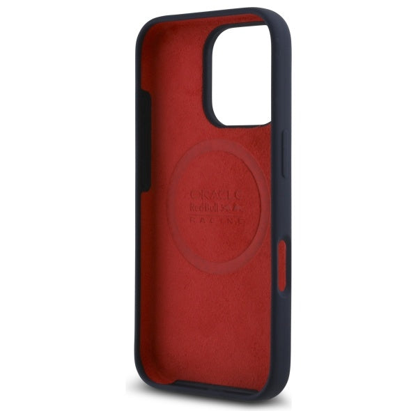 Силиконов калъф Red Bull RBHMP16X24SIOLRV Vertical Logo MagSafe за iPhone 16 Pro Max 6.9", тъмносин