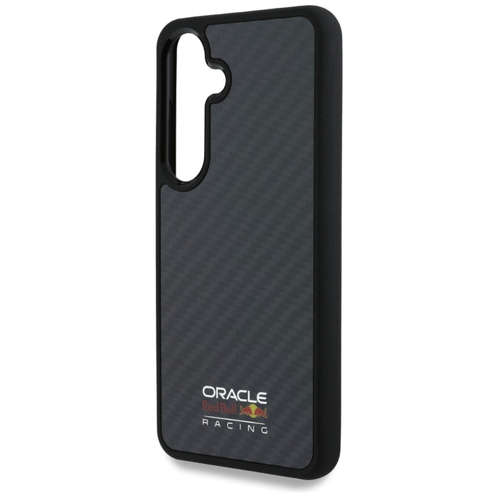 Калъф Red Bull Real Carbon Fiber Shiny Logo MagSafe за Samsung Galaxy S25, черен