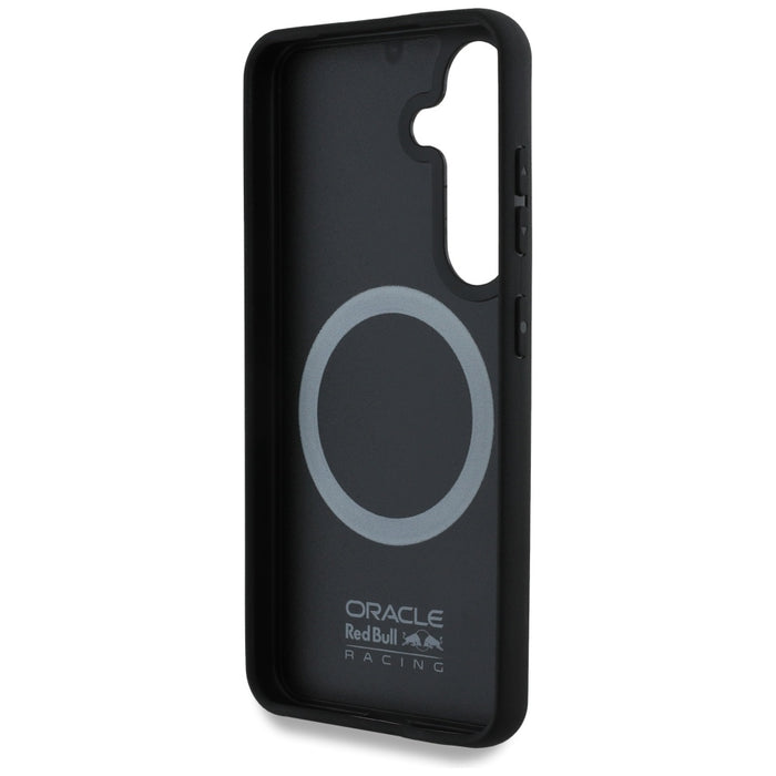Калъф Red Bull Real Carbon Fiber Shiny Logo MagSafe за Samsung Galaxy S25, черен