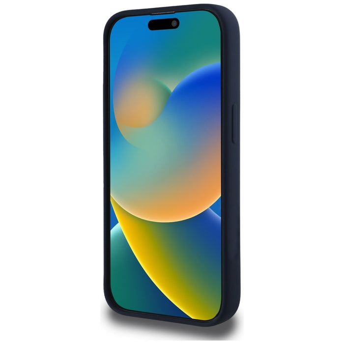 Силиконов калъф Red Bull HC ORBR20 Logo Red Lining MagSafe за iPhone 15 Pro, тъмносин