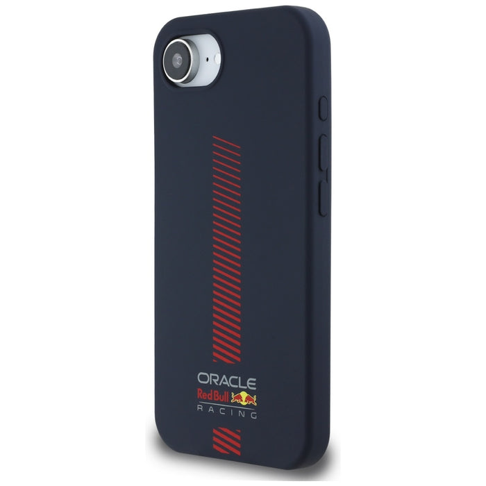 Силиконов калъф Red Bull с Powerbar MagSafe за iPhone 16e / 17e, тъмносинен