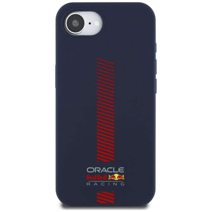 Силиконов калъф Red Bull с Powerbar MagSafe за iPhone 16e / 17e, тъмносинен