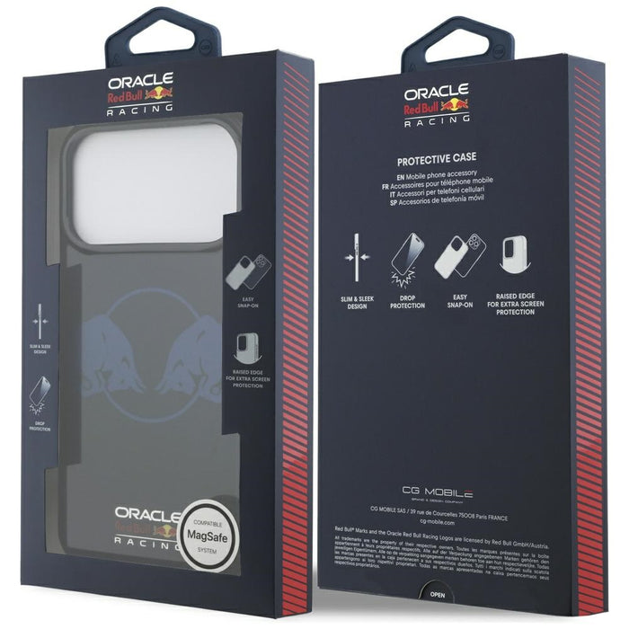 Калъф Red Bull IML Transparent Two Bulls MagSafe за iPhone 17 Pro Max, тъмносин