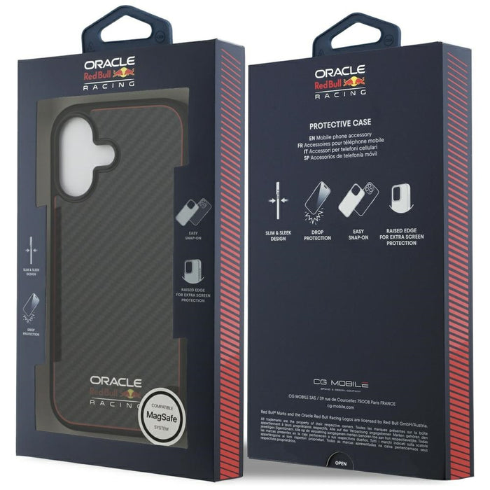 Калъф Red Bull Kevlar Logo Matt MagSafe за iPhone 17, черен