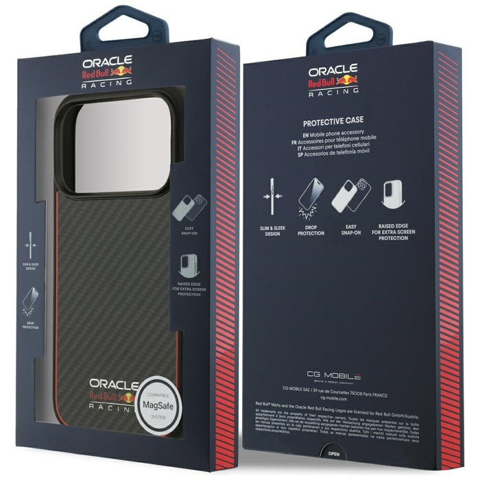 Калъф Red Bull Kevlar Logo Matt MagSafe за iPhone 17 Pro, черен