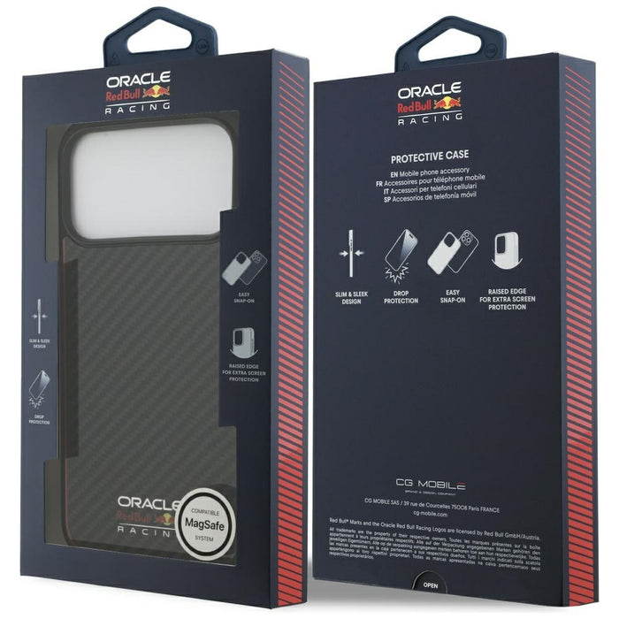 Калъф Red Bull Kevlar Logo Matt MagSafe за iPhone 17 Pro Max, черен