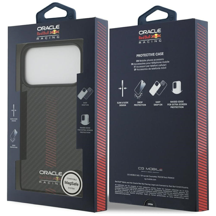 Калъф Red Bull Kevlar Powerbar MagSafe за iPhone 17 Pro Max, черен