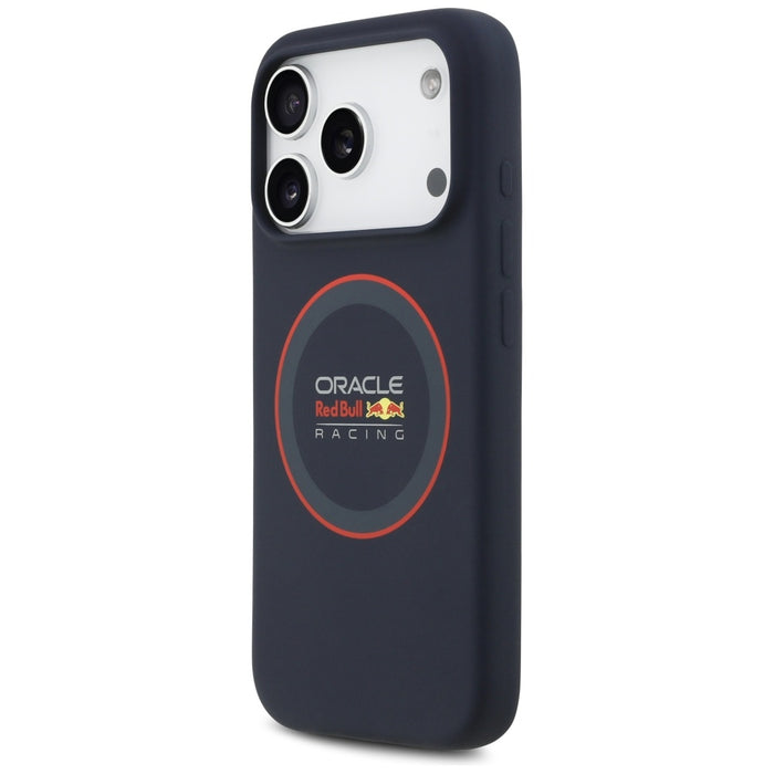 Силиконов калъф Red Bull Red Ring MagSafe за iPhone 17 Pro, тъмносин