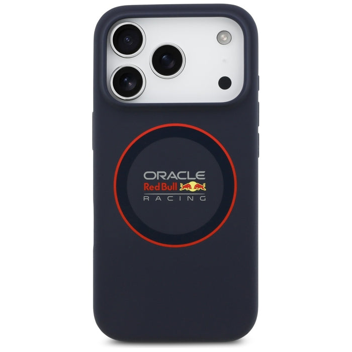 Силиконов калъф Red Bull Red Ring MagSafe за iPhone 17 Pro, тъмносин