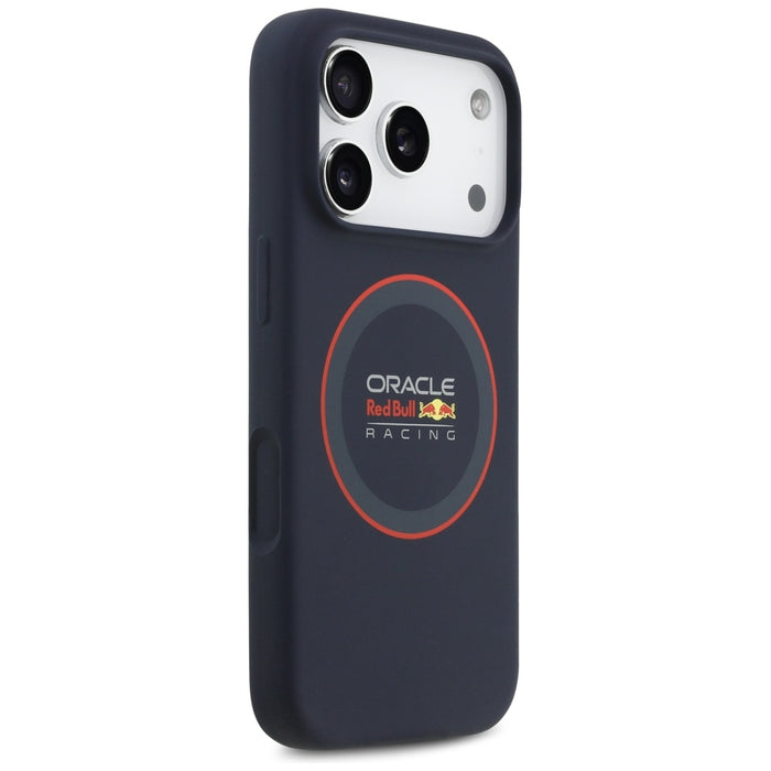 Силиконов калъф Red Bull Red Ring MagSafe за iPhone 17 Pro, тъмносин