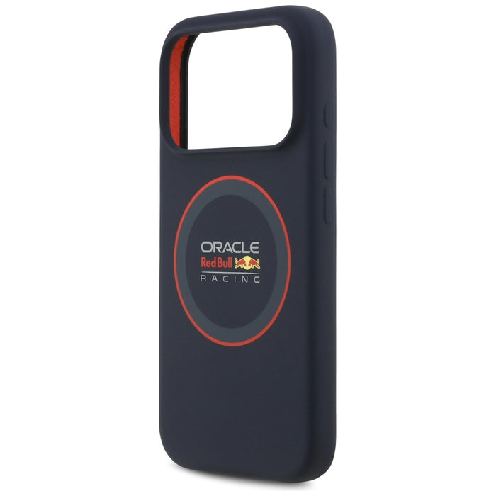 Силиконов калъф Red Bull Red Ring MagSafe за iPhone 17 Pro, тъмносин